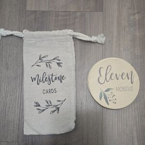 Monthly Milestone Photo Cards with Drawstring Pouch